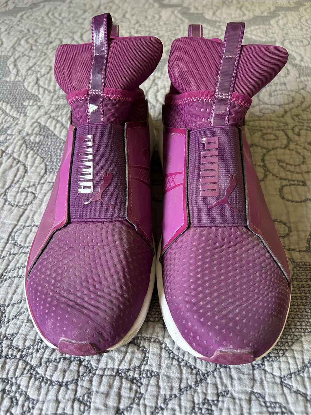 Puma Women's Slip-On Sneakers in Magenta Purple